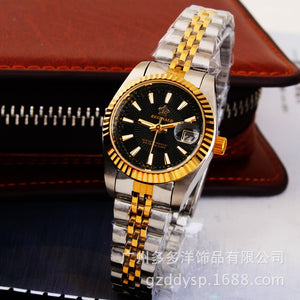 HK Brand REGINALD Top Quality Crown Woman Gold steel Wrist watch