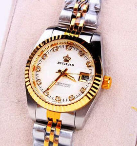 HK Brand REGINALD Luxury Watch Dress Gold Stainless Steel Water