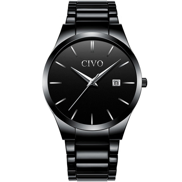 CIVO Simple Style Mens Watches Waterproof Date Calendar Analogue Watch