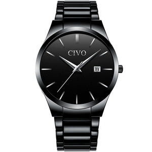 CIVO Simple Style Mens Watches Waterproof Date Calendar Analogue Watch