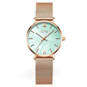 CIVO Waterproof Slim Steel Mesh Strap Quartz Watches