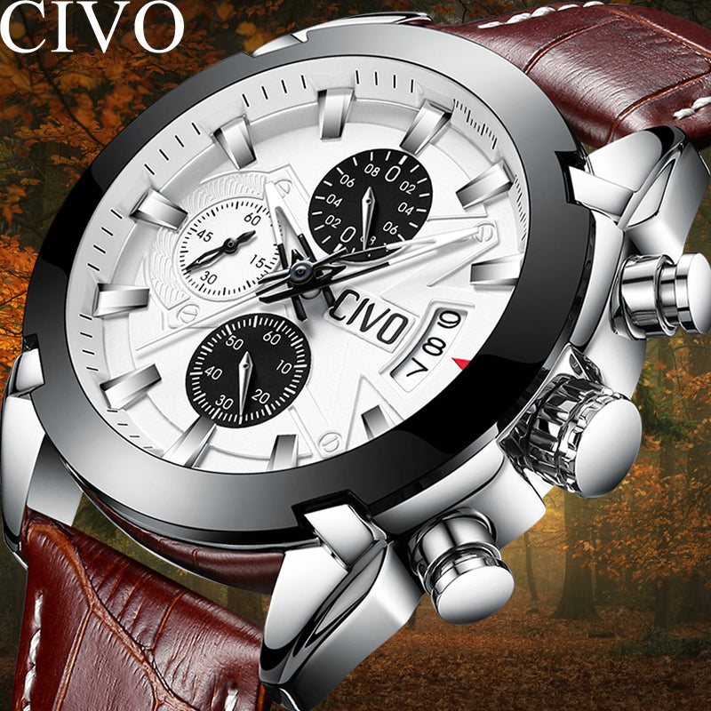 CIVO Waterproof Date Calendar Simple Quartz Wrist Watch