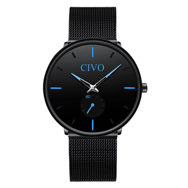 CIVO Simple Watch Mens Fashion Casual Quartz Watches