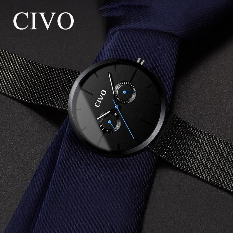 Cıvo  Black Stainless Watch