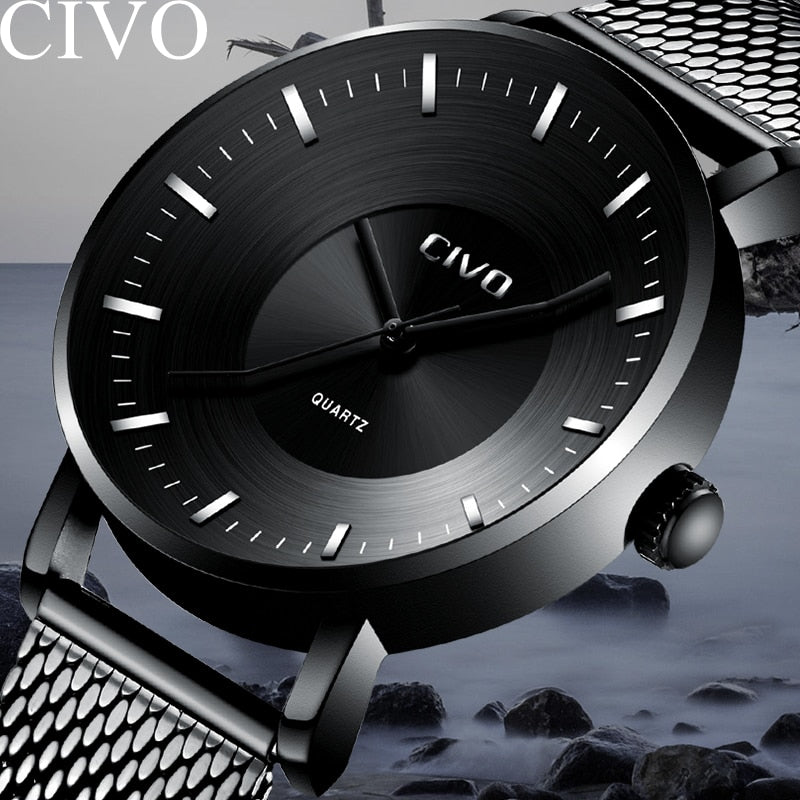 CIVO Fashion Creative Curved Wrist Watch