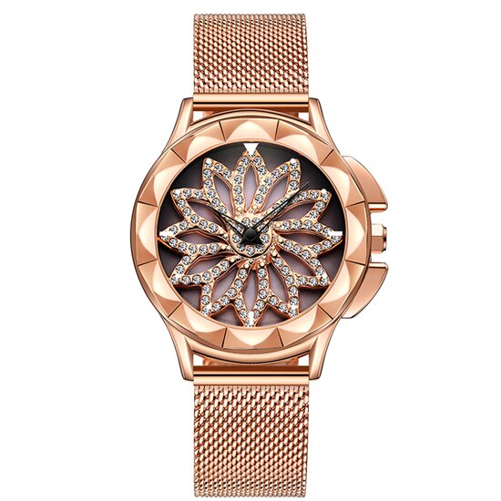 CIVO New Diamond Rotating Dial Watches Woman