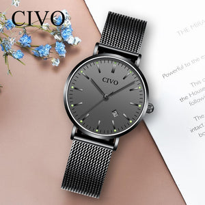 CIVO Fashion Waterproof Luminous Hand Quartz Watches