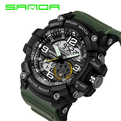 Fashion SANDA Brand Men Sports Watches Military